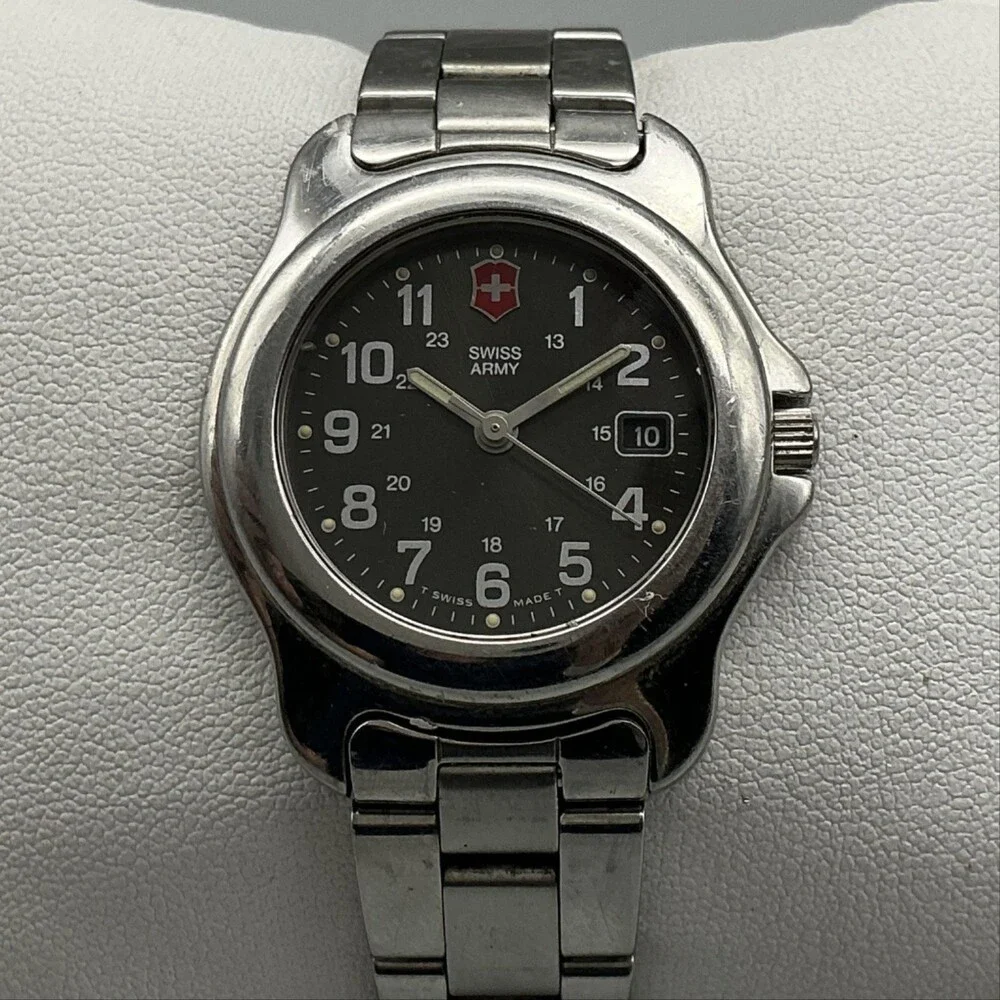 Vintage VIctorinox Swiss Army Womens Watch 29mm NON WORKING for Parts 6.25